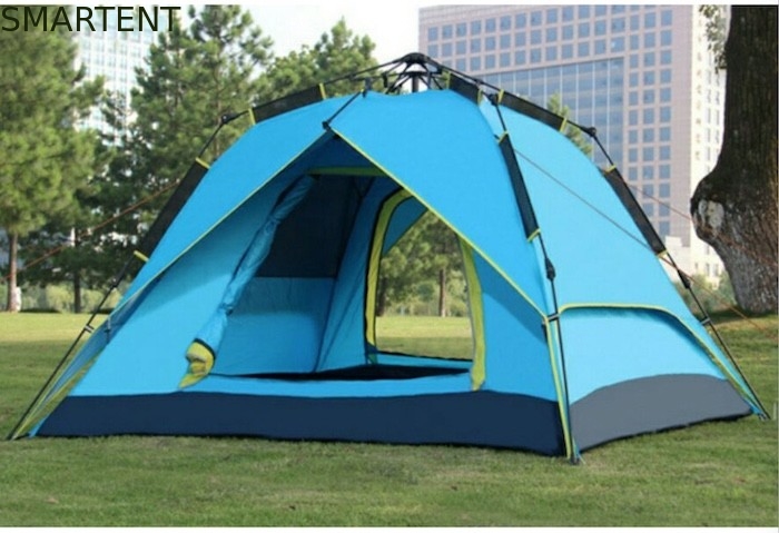 Fast Auto-Opening Fibreglass Frame Outdoor Camping Tents with Waterproof and Sunproof 190T Polyester Fabric for 3-4 Person supplier
