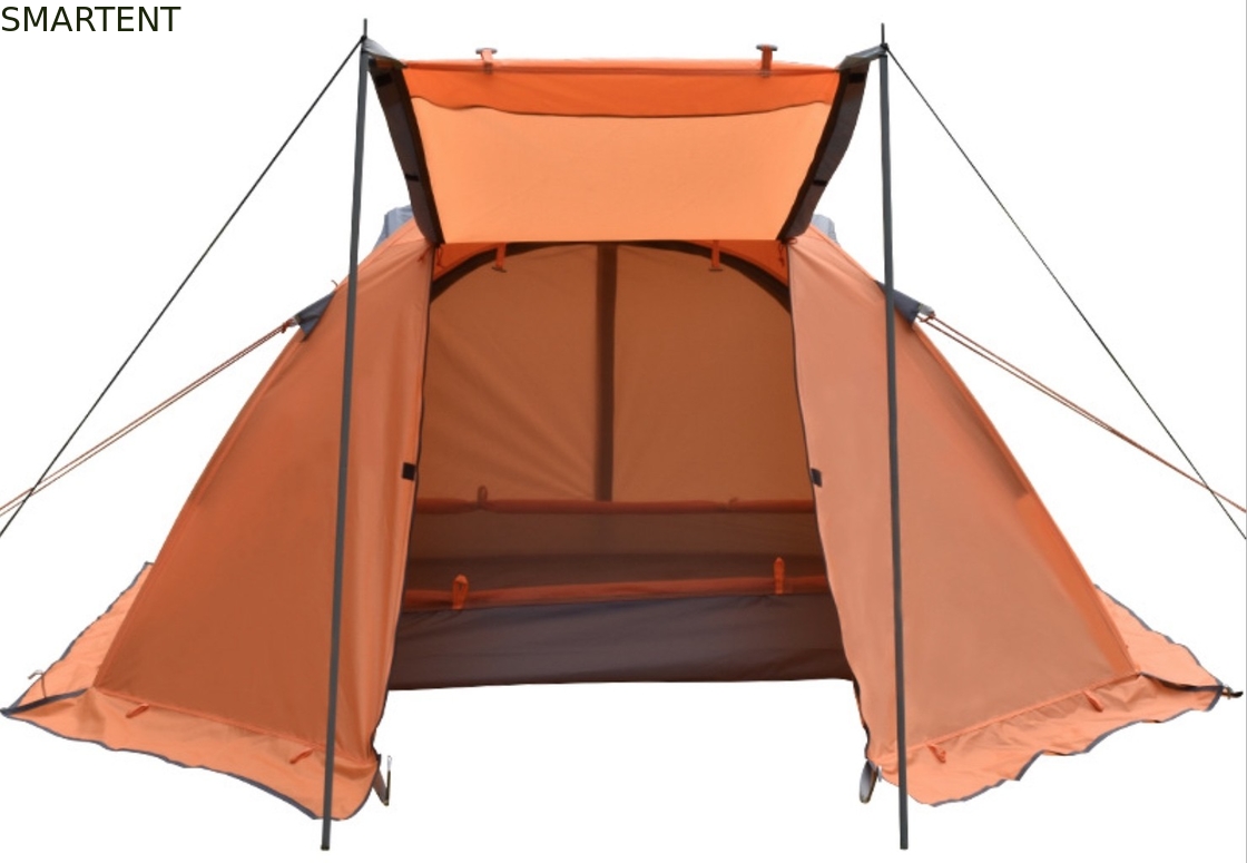 150*210*120cm Waterproof Orange 210D Polyester Ripstop Coated PU3500+ Outdoor Camping Tents Fit For 2~3 People supplier