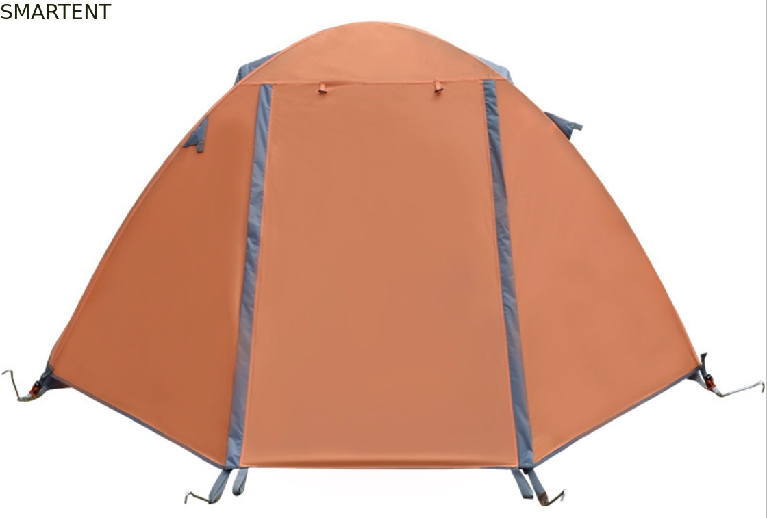 Outdoor Camping Tent 210*180*130cm Orange Color 210D Polyester Ripstop PU2000mm Coated for Snowfield and Family Event supplier