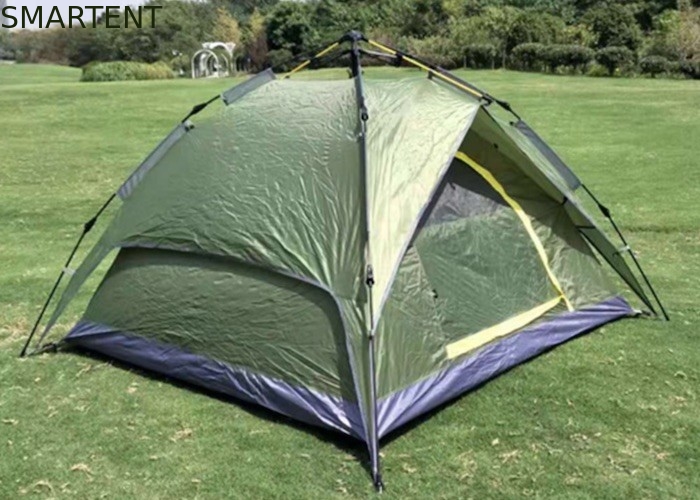 210*210*135cm Automatic Fibreglass Pole Waterproof PU2000mm Coated Green 190T Polyester Rainproof Outdoor Camping Tents supplier