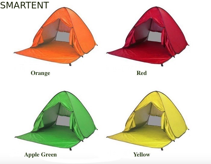 Outdoor Camping Tents Automatic Pop Up Beach Tent Plus Size Silver Coated 190T Polyester 165*200*130cm Sunproof With UV 50 supplier