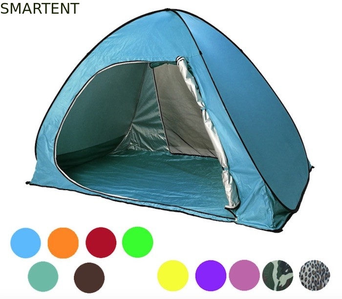 Outdoor Modern Simplify Automatic Pop Up Camper Tent Sunproof Silver Coated 190T Polyester 200*130*130cm For 2 Adults supplier