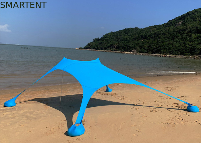 Blue Leica Polyester Pop Up Beach Sun Shade Tent Uv Protection 210X210X170CM supplier