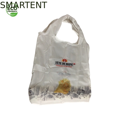 60 X 44CM Custom Printing Eco Friendly Accessories RPET 210T Shopping Bag White Color