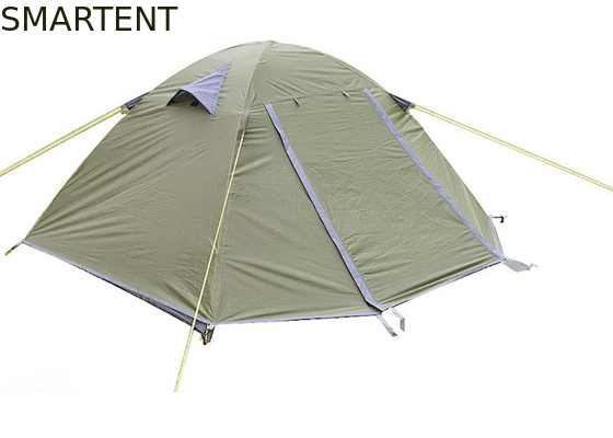 Outdoor Camping Parent-Child Equipment 210*110CM Double Layer Waterproof Green PU Coated 190T Trekking Tent