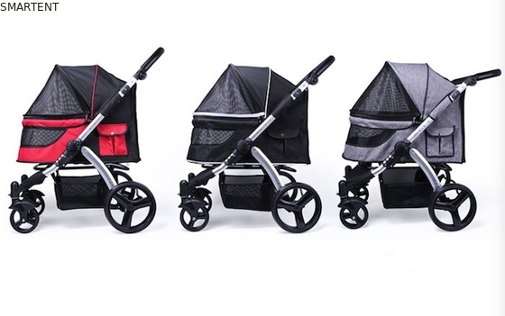 Aluminum Trolley Grey 600D Oxford Waterproof Dog Tent Cute Pet Supplies 103x90x60cm